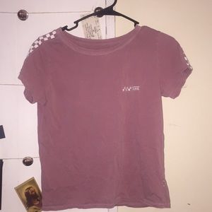 Pink cropped Vans Top
